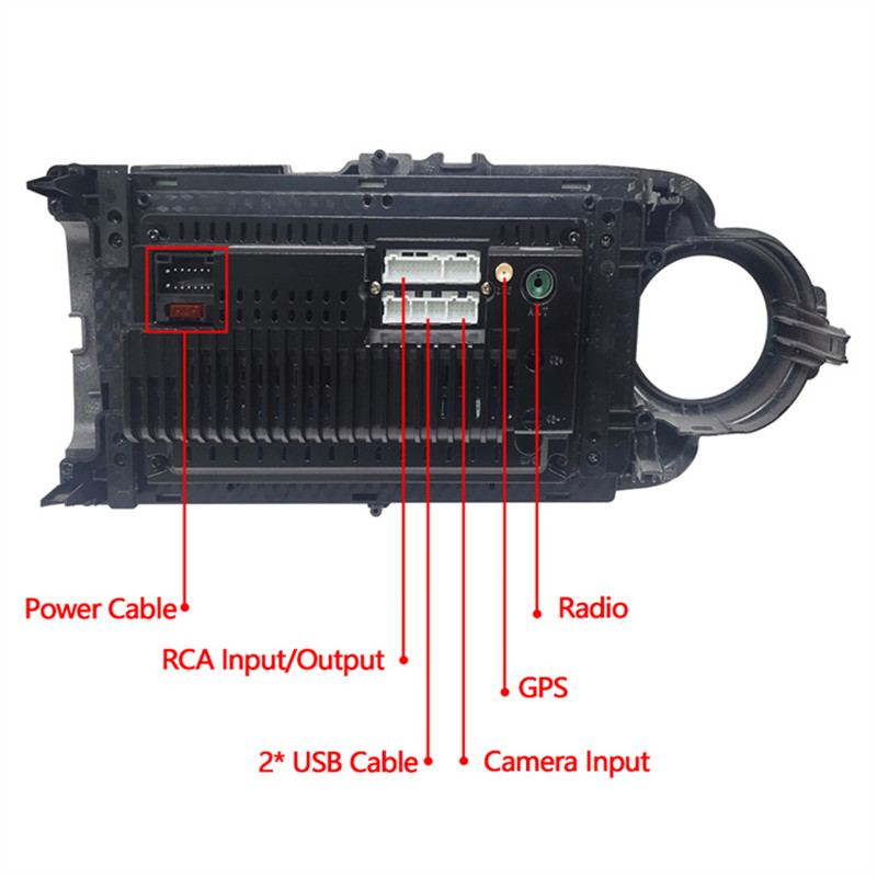 9inch Radio Android 10 Navigation for Yaris 2010-2018-back slim body connectors.jpg